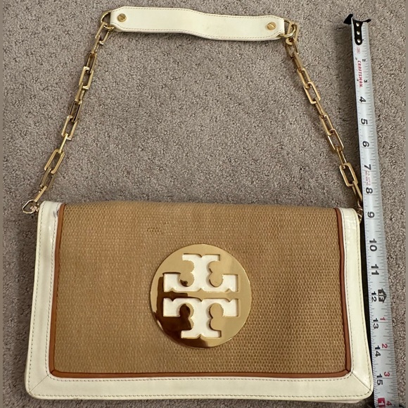 Tory Burch Bags Tory Burch Reva Straw Raffia Rattan Clutch With